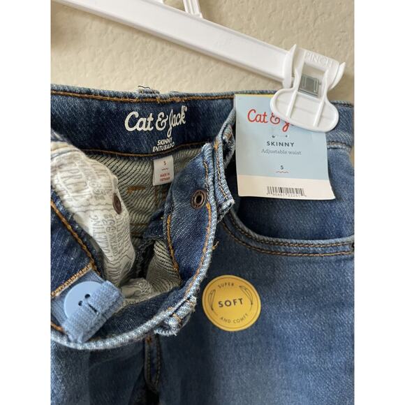 Cat & Jack Stretch Adjustable Waist Pockets Girls’ Skinny Jegging Jeans Size 5 - Picture 7 of 7
